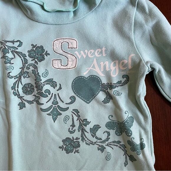 Tutti Paletti Little Girls Cotton Turtle Neck Sweater/ Long Sleeved T-Shirt 4T - Picture 2 of 6